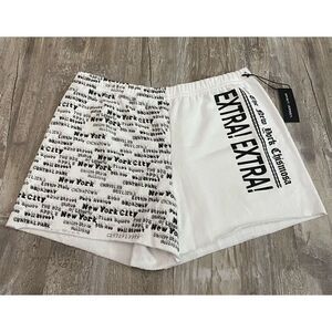 Spirit Jersey New York Puff Print Sweat Shorts Size Medium
